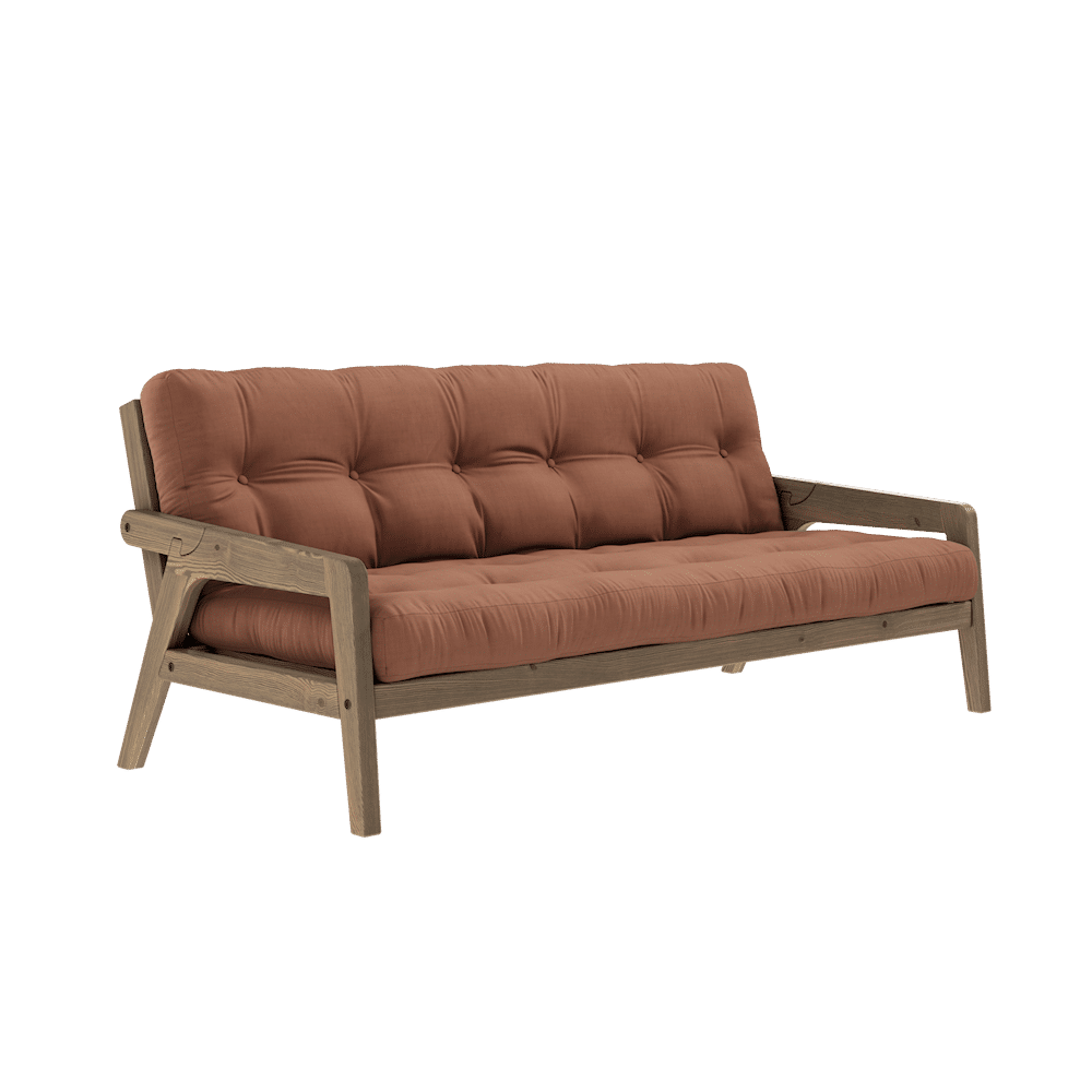 Karup Design SAISIR CAROBE MARRON LAQUÉ W. MATELAS MIXTE 5 COUCHES CLAY BROWN