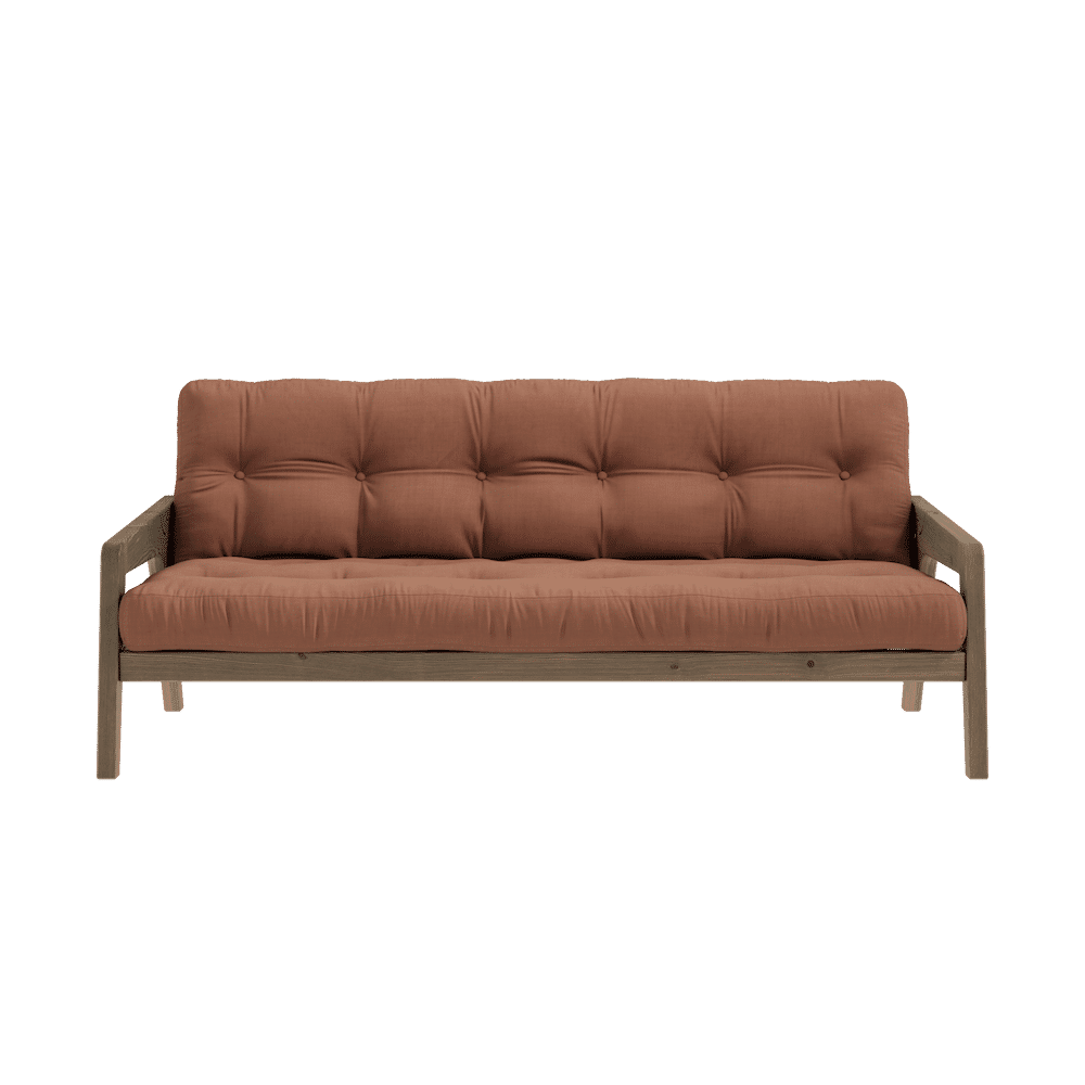 Karup Design SAISIR CAROBE MARRON LAQUÉ W. MATELAS MIXTE 5 COUCHES CLAY BROWN