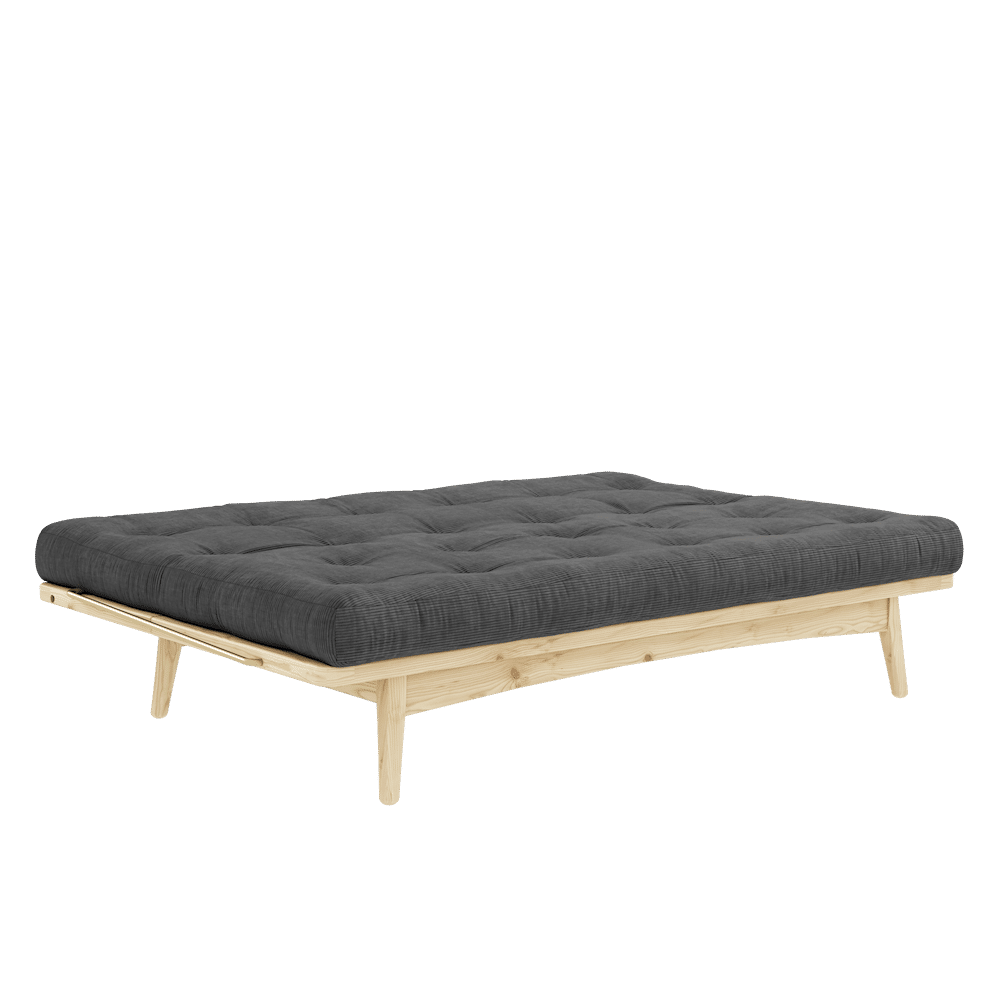 Karup Design FOLK CLAIR LAQUE W. MATELAS MIXTE 5 COUCHES CHARBON