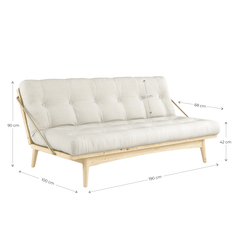 FOLK CLAIR LAQUE W. MATELAS MIXTE 5 COUCHES FUDGE BRUN