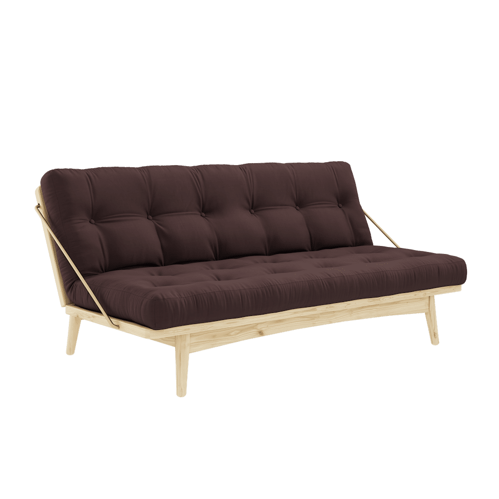 FOLK CLAIR LAQUE W. MATELAS MIXTE 5 COUCHES BRUN