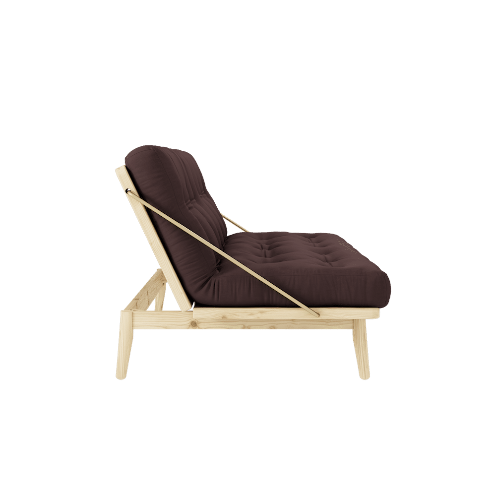 FOLK CLAIR LAQUE W. MATELAS MIXTE 5 COUCHES BRUN