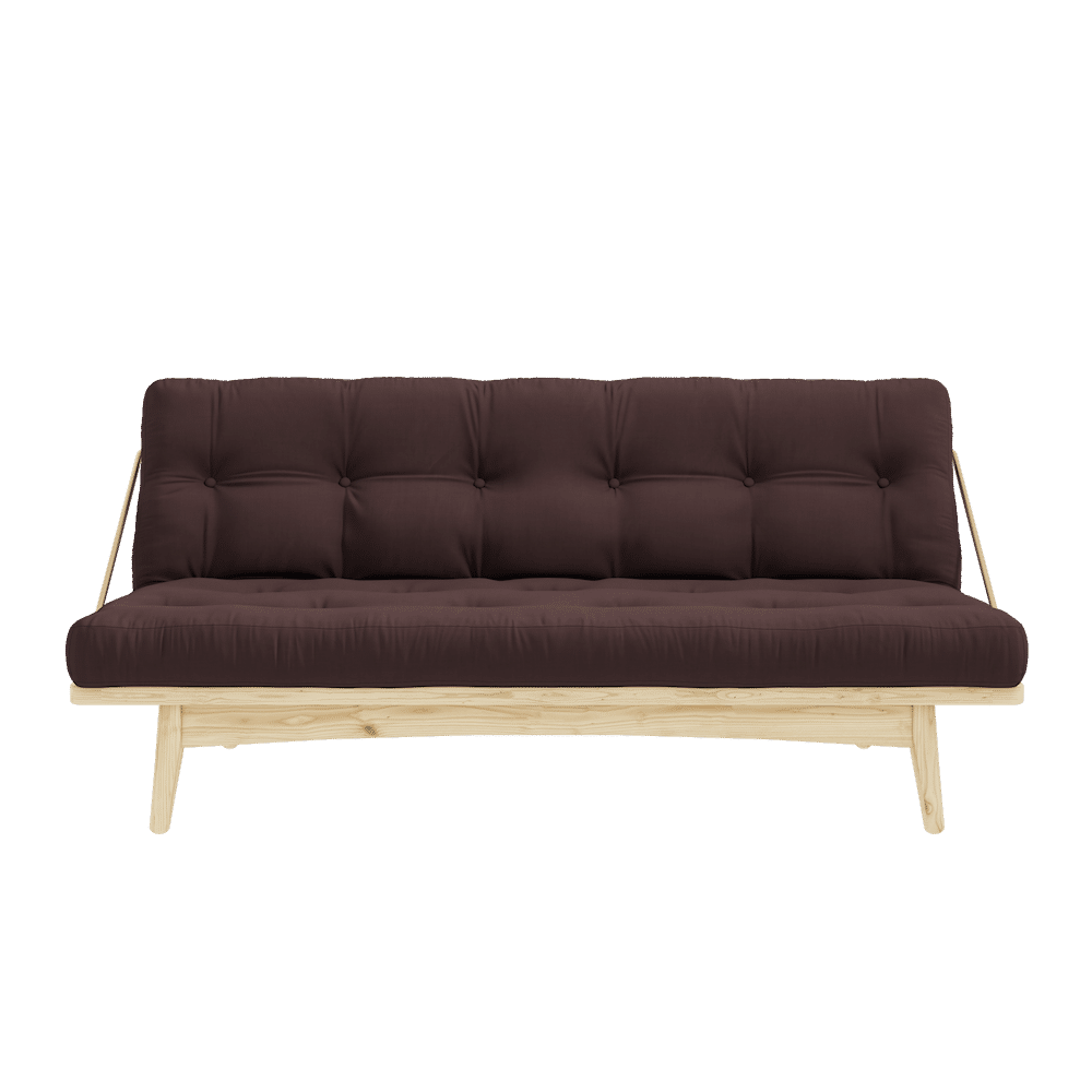 FOLK CLAIR LAQUE W. MATELAS MIXTE 5 COUCHES BRUN