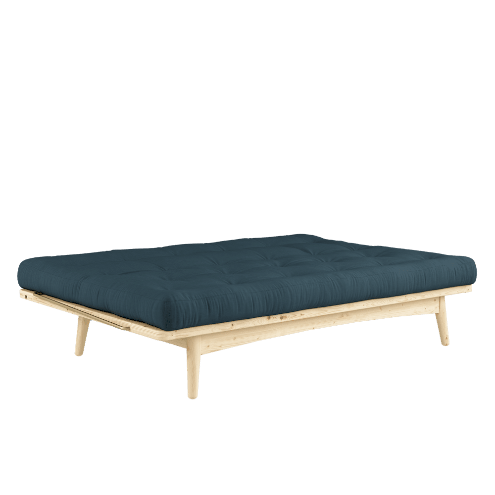 FOLK CLAIR LAQUE W. MATELAS MIXTE 5 COUCHES BLEU Pétrole