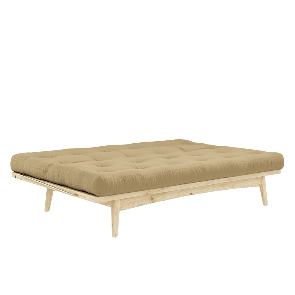 Karup Design FOLK CLAIR LAQUE W. MATELAS MIXTE 5 COUCHES BLÉ BEIGE