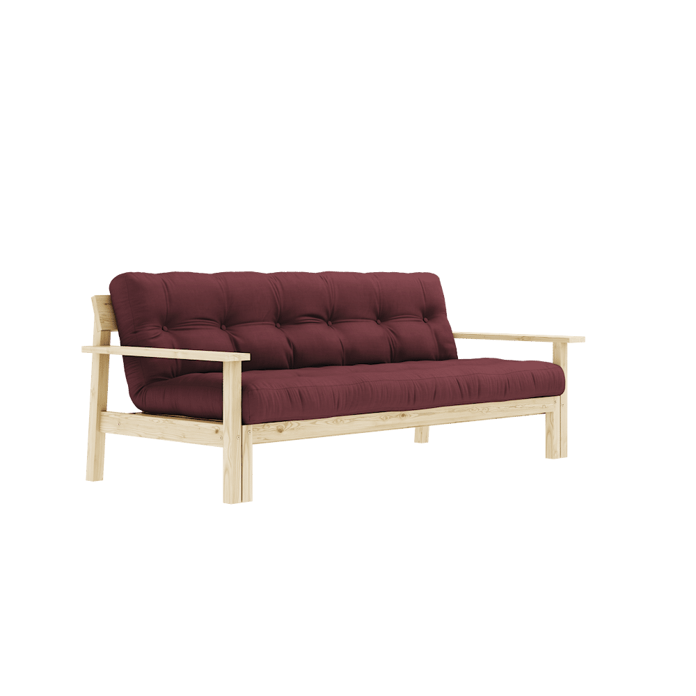 Karup Design DÉBOUT CLAIR LAQUÉ W. MATELAS MIXTE 5 COUCHES BORDEAUX