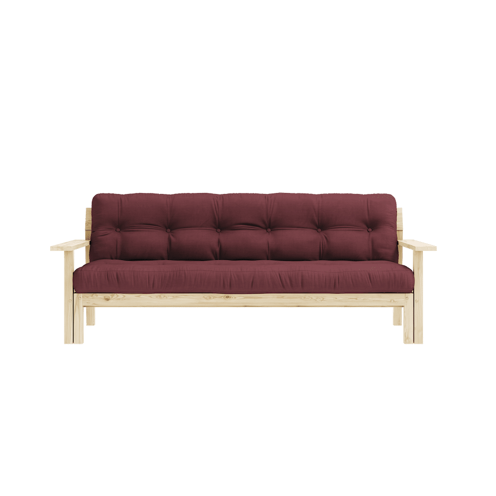 Karup Design DÉBOUT CLAIR LAQUÉ W. MATELAS MIXTE 5 COUCHES BORDEAUX