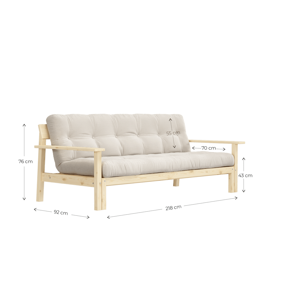 Karup Design DÉBOUT CLAIR LAQUÉ W. MATELAS MIXTE 5 COUCHES BORDEAUX