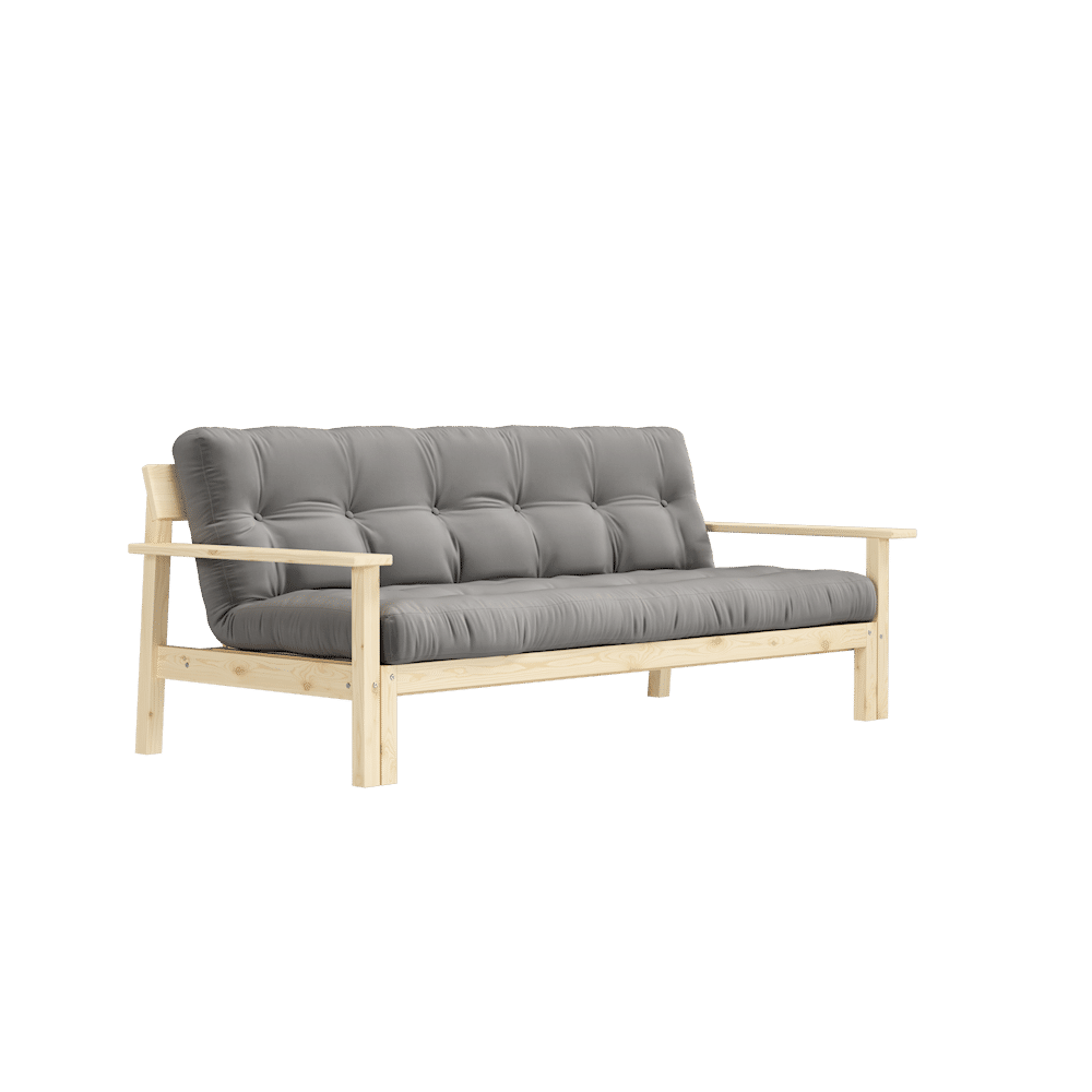 Le concepteur DÉBOUT CLAIR LAQUÉ W. MATELAS MIXTE 5 COUCHES GRIS