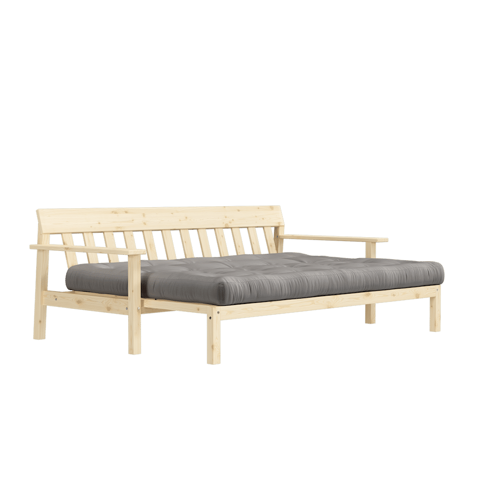 Le concepteur DÉBOUT CLAIR LAQUÉ W. MATELAS MIXTE 5 COUCHES GRIS