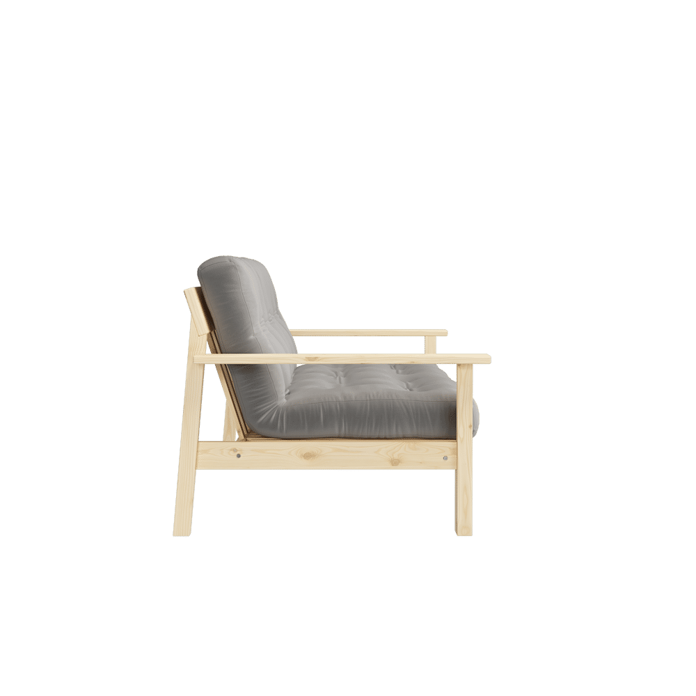 Le concepteur DÉBOUT CLAIR LAQUÉ W. MATELAS MIXTE 5 COUCHES GRIS