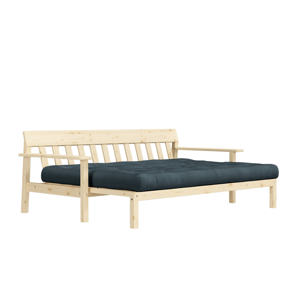 Karup Design UNWIND LAQUÉ CLAIR AVEC MATELAS MIXTE 5 COUCHES BLEU PÉTROLE