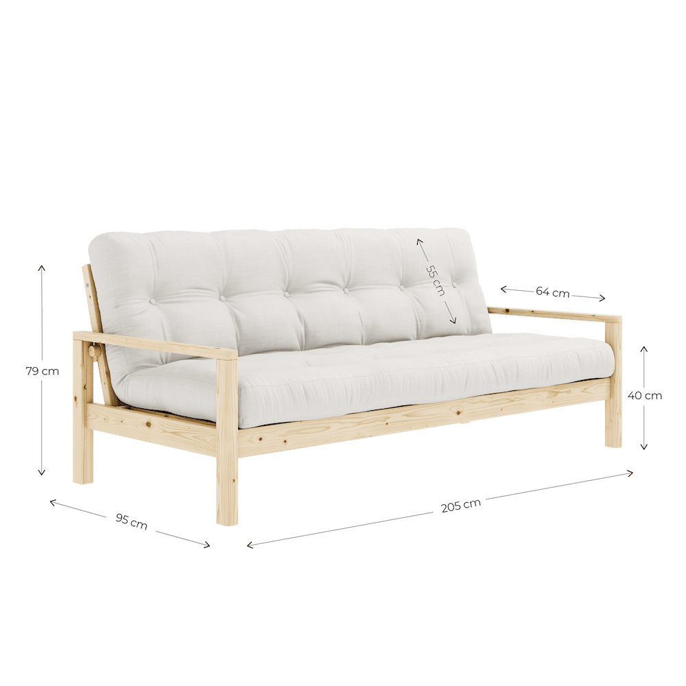 Designer BOUTON CLAIR LAQUÉ W. MATELAS MIXTE 5 COUCHES IVOIRE