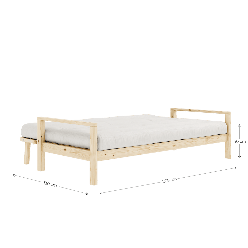 Designer BOUTON CLAIR LAQUÉ W. MATELAS MIXTE 5 COUCHES IVOIRE