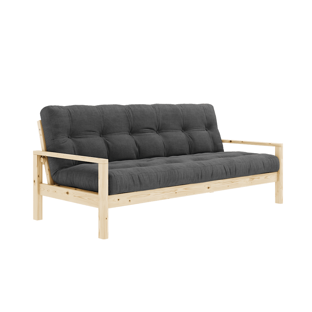 Karup Design BOUTON CLAIR LAQUÉ W. MATELAS MIXTE 5 COUCHES CHARBON