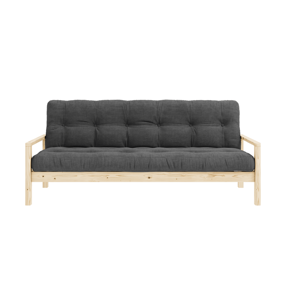 Karup Design BOUTON CLAIR LAQUÉ W. MATELAS MIXTE 5 COUCHES CHARBON