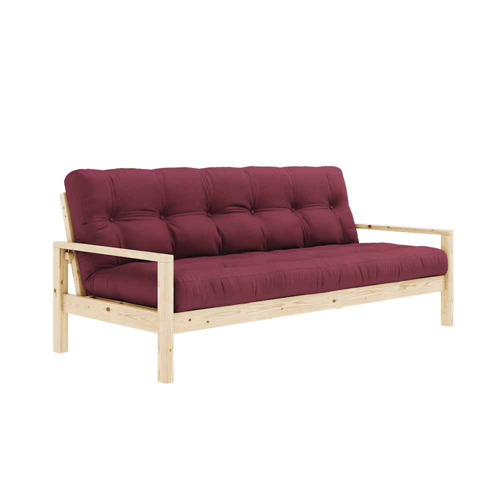 Karup Design BOUTON CLAIR LAQUÉ W. MATELAS MIXTE 5 COUCHES BORDEAUX