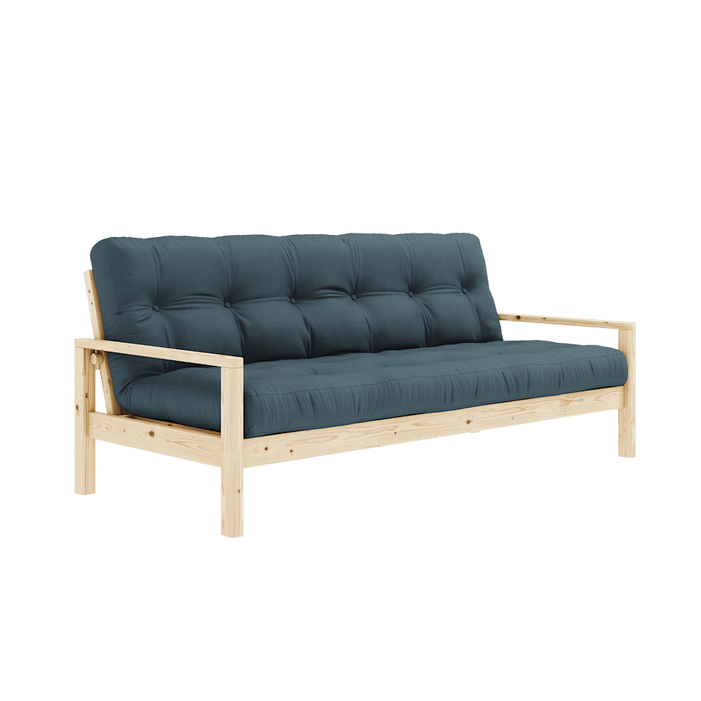 Designer BOUTON CLAIR LAQUÉ W. MATELAS MIXTE 5 COUCHES BLEU Pétrole