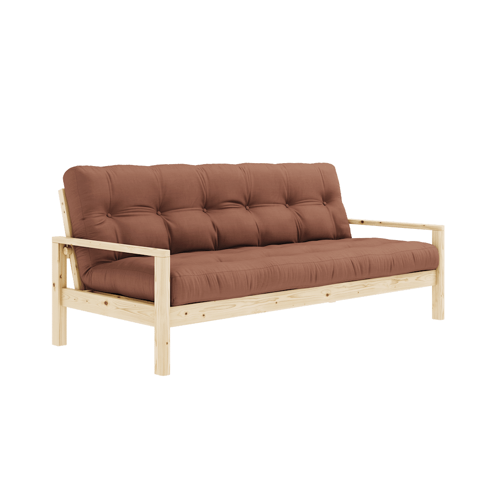 Designer BOUTON CLAIR LAQUÉ W. MATELAS MIXTE 5 COUCHES CLAY BROWN