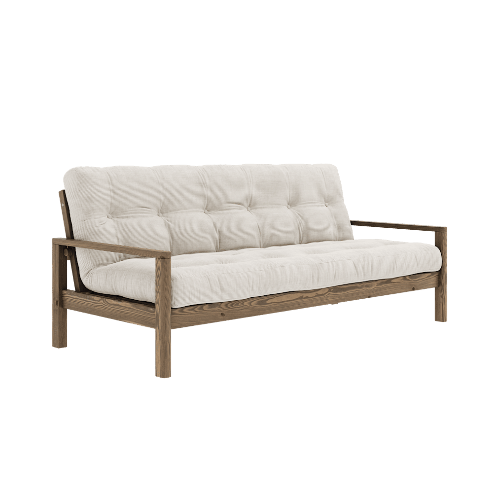 BOUTON CAROBE BRUN W. MATELAS MIXTE 5 COUCHES IVOIRE