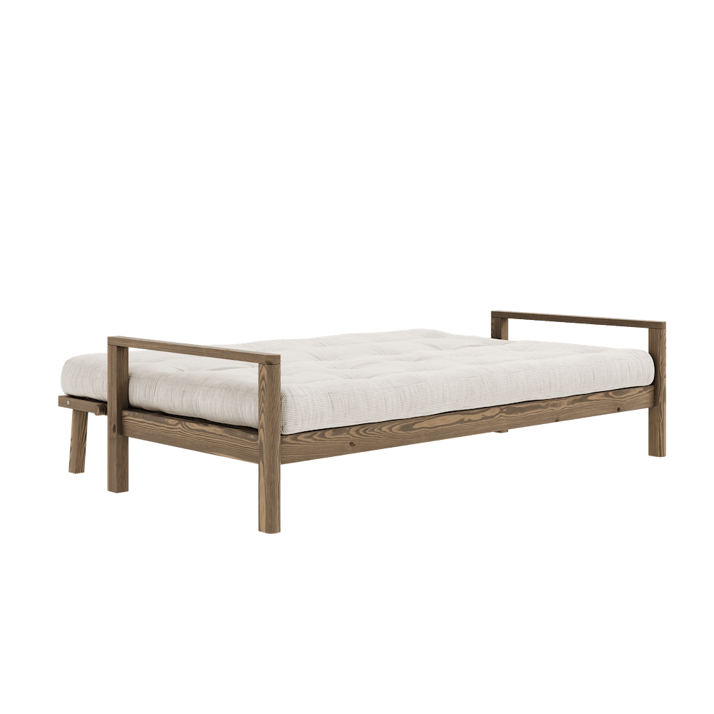 BOUTON CAROBE BRUN W. MATELAS MIXTE 5 COUCHES IVOIRE