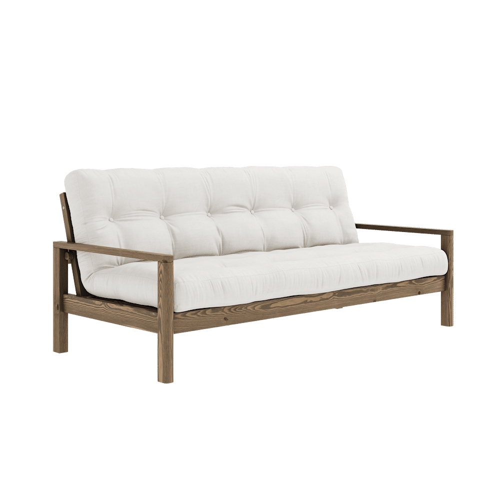 BOUTON CAROBE BRUN W. MATELAS MIXTE 5 COUCHES NATUREL