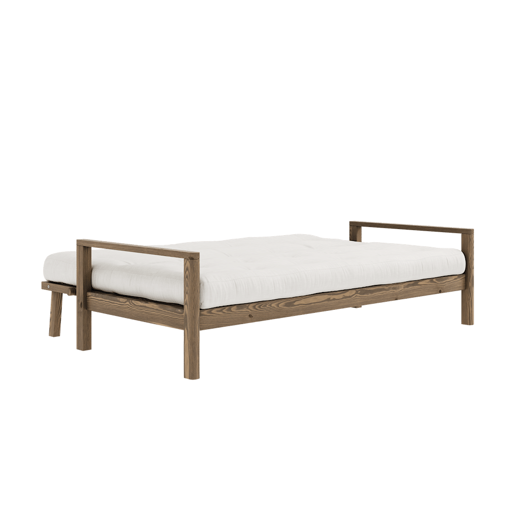 BOUTON CAROBE BRUN W. MATELAS MIXTE 5 COUCHES NATUREL