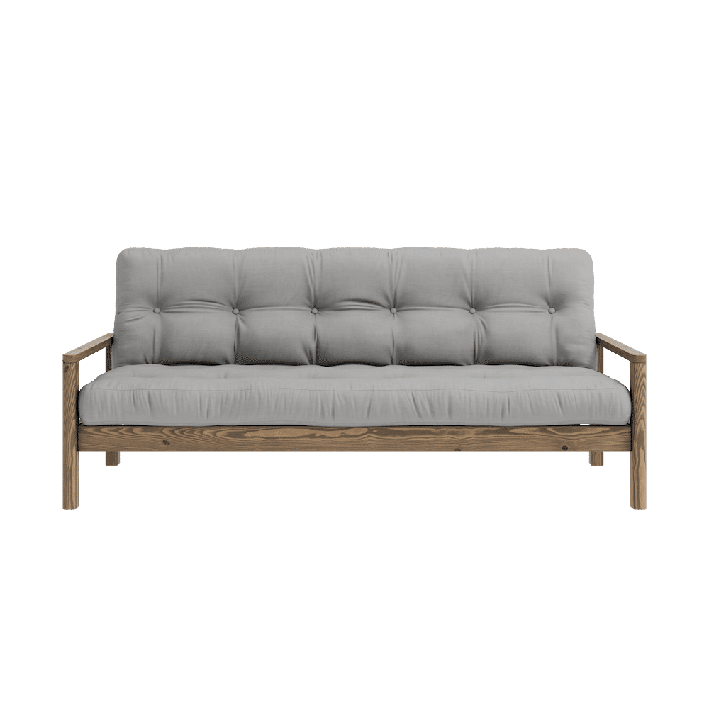 BOUTON CAROBE BRUN W. MATELAS MIXTE 5 COUCHES GRIS