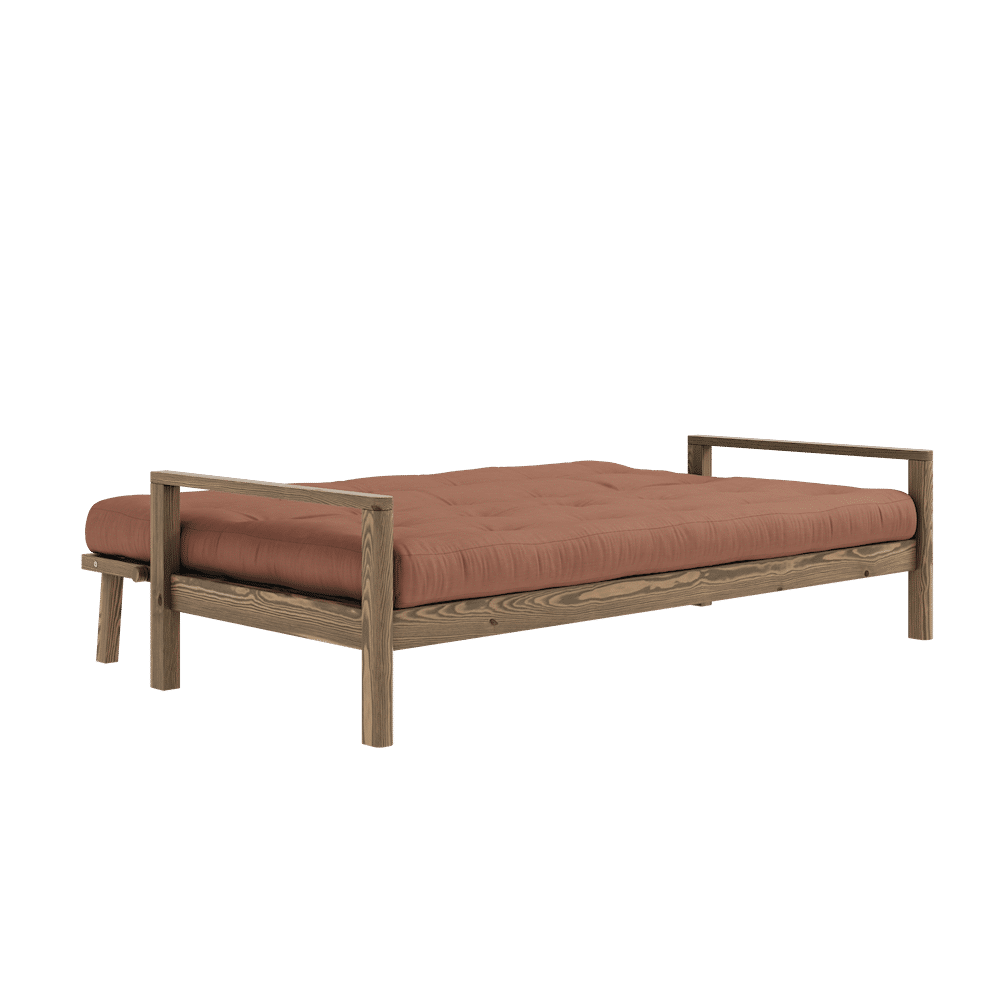 BOUTON CAROBE BRUN W. MATELAS MIXTE 5 COUCHES CLAY BROWN