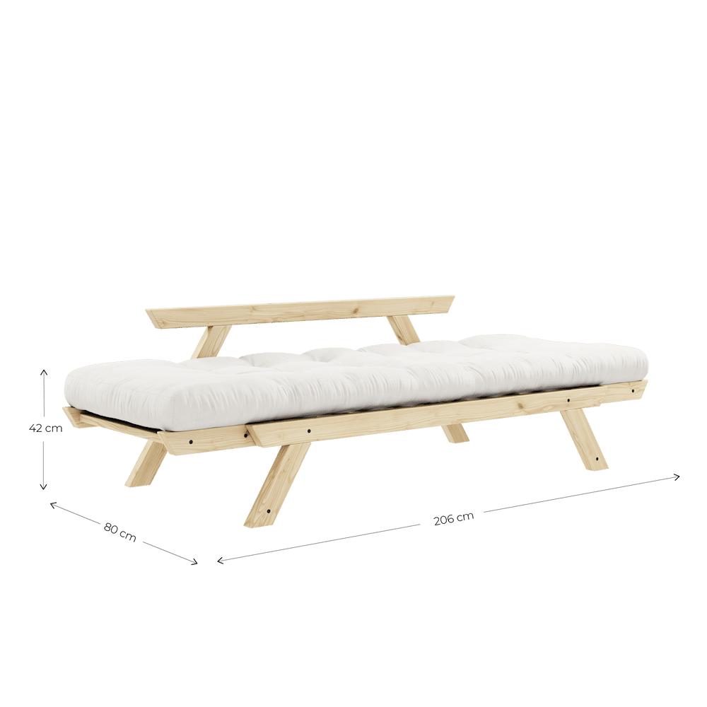 Karup Design BEBOP CLAIR LAQUE W. MATELAS MIXTE 4 COUCHES GRIS FONCÉ