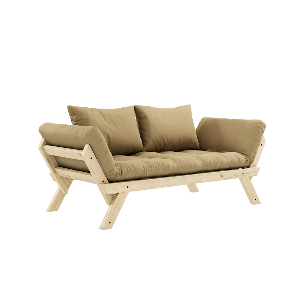 BEBOP CLAIR LAQUE W. MATELAS MIXTE 4 COUCHES BLÉ BEIGE