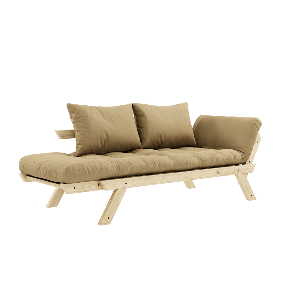 BEBOP CLAIR LAQUE W. MATELAS MIXTE 4 COUCHES BLÉ BEIGE