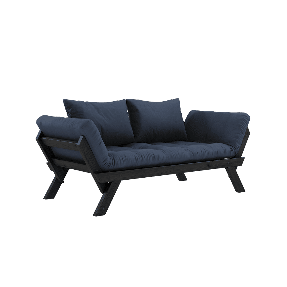 Designer BEBOP NOIR LAQUÉ W. MATELAS MIXTE 4 COUCHES MARINE