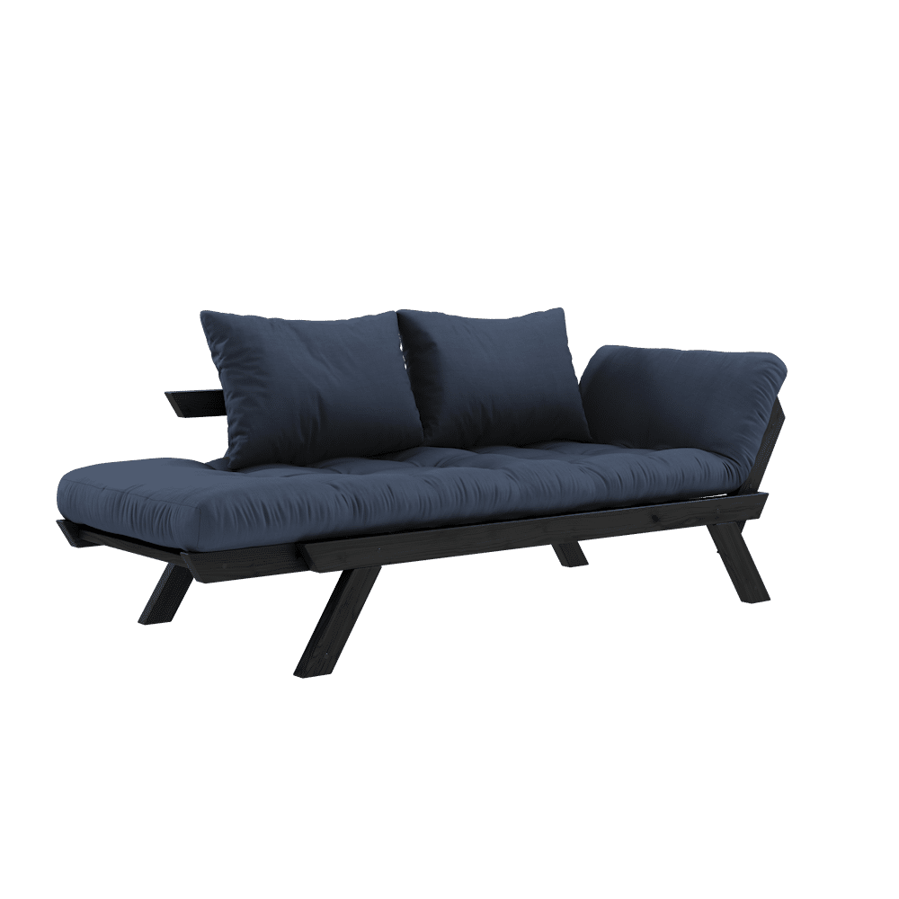 Designer BEBOP NOIR LAQUÉ W. MATELAS MIXTE 4 COUCHES MARINE