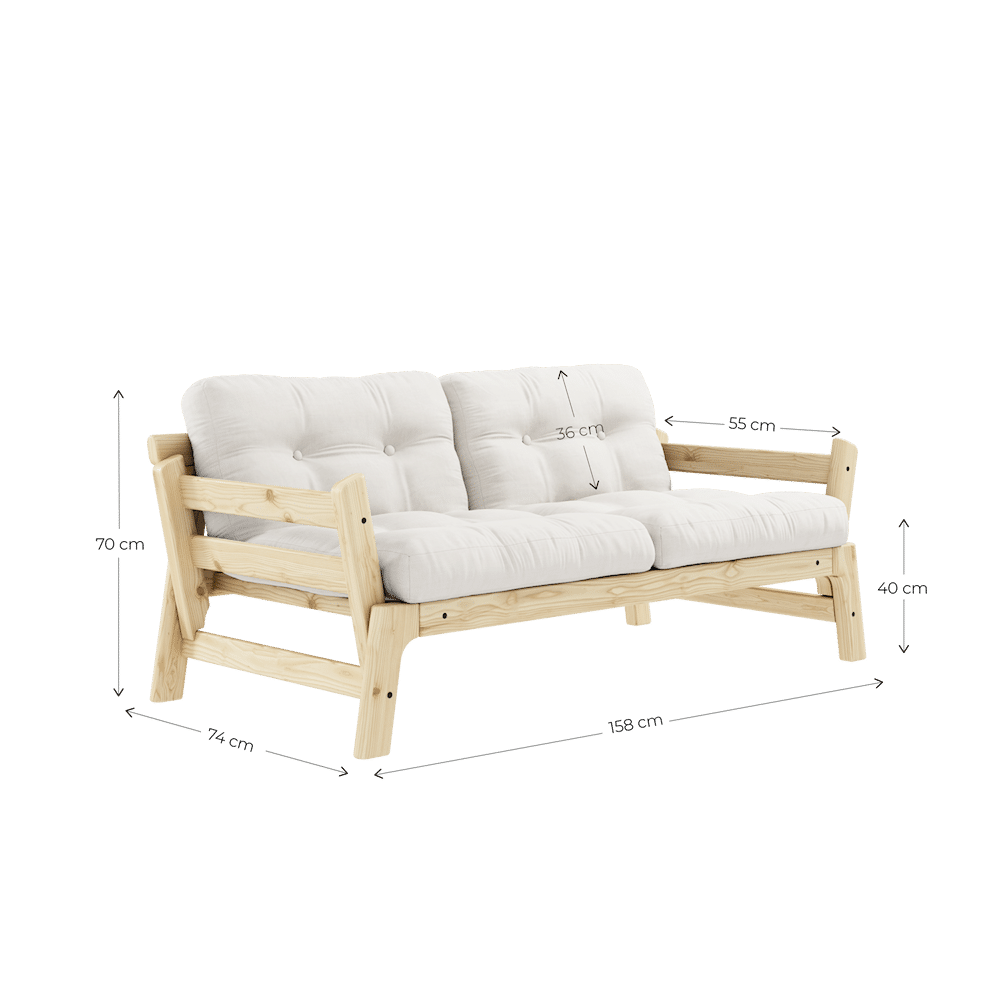 ÉTAPE CLAIRE LAQUÉE W. MATELAS MOCCA STEP