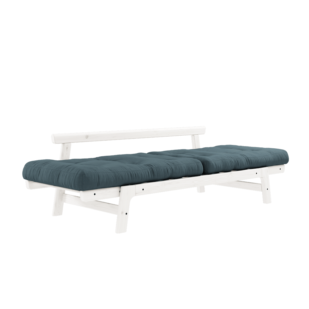 Karup Design STEP LAQUE BLANC W. MATELAS STEP BLEU PETROL