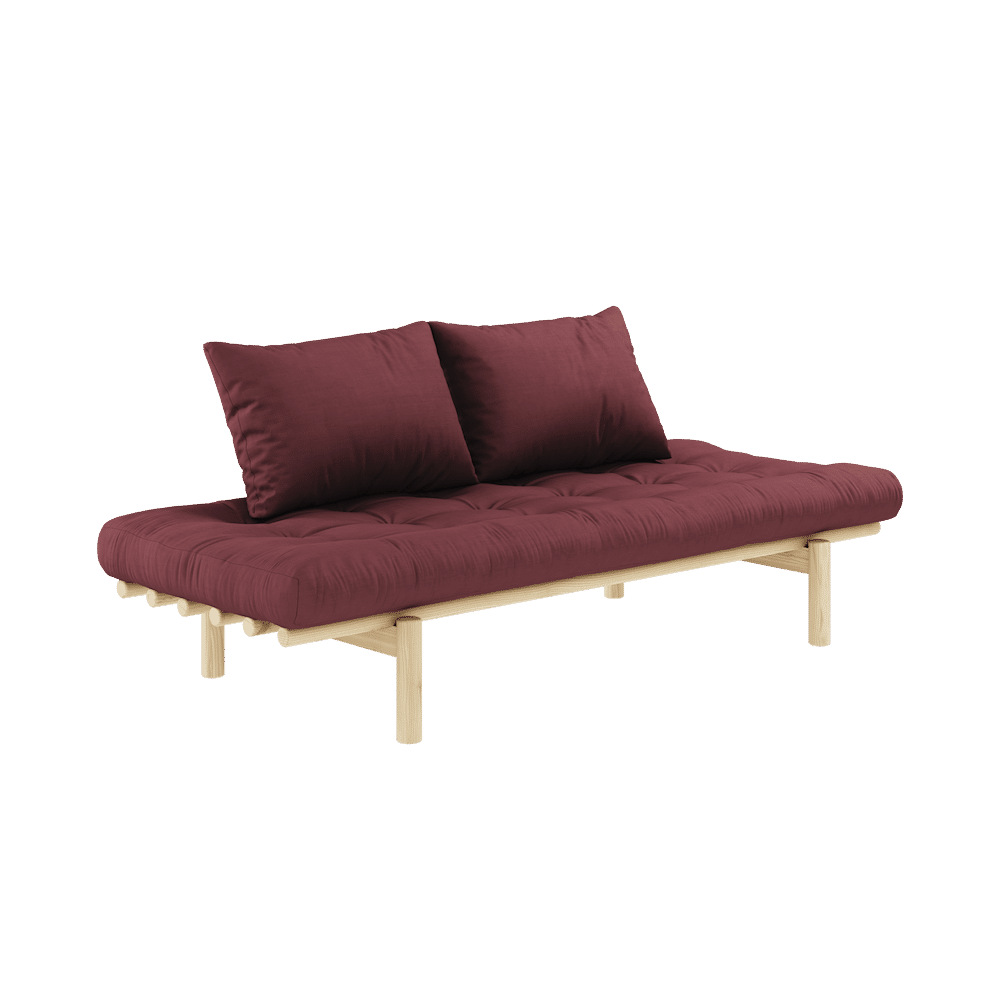 Karup Design PACE DAYBED CLEAR LACQUERED W. 4-LAYER MIXED MATTRESS BORDEAUX