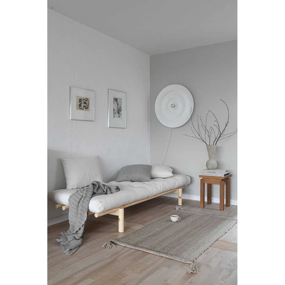 Karup Design PACE DAYBED CLARO LACADO W. COLCHÓN MIXTO 4 CAPAS GRIS