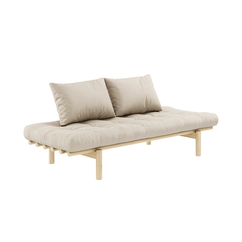 Karup Design PACE DAYBED CLEAR LACQUERED W. 4-LAYER MIXED MATTRESS BEIGE