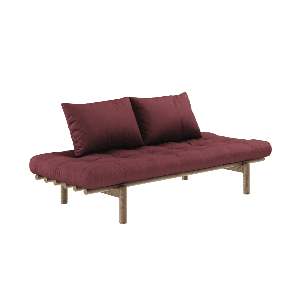 Karup Design PACE DAYBED CAROB BROWN LACQUERED W. 4-LAYER MIXED MATTRESS BORDEAUX