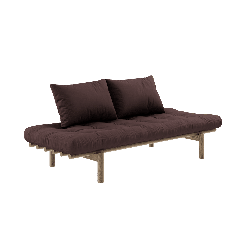 Karup Design PACE DAYBED CAROB BROWN LACQUERED W. 4-LAYER MIXED MATTRESS BROWN