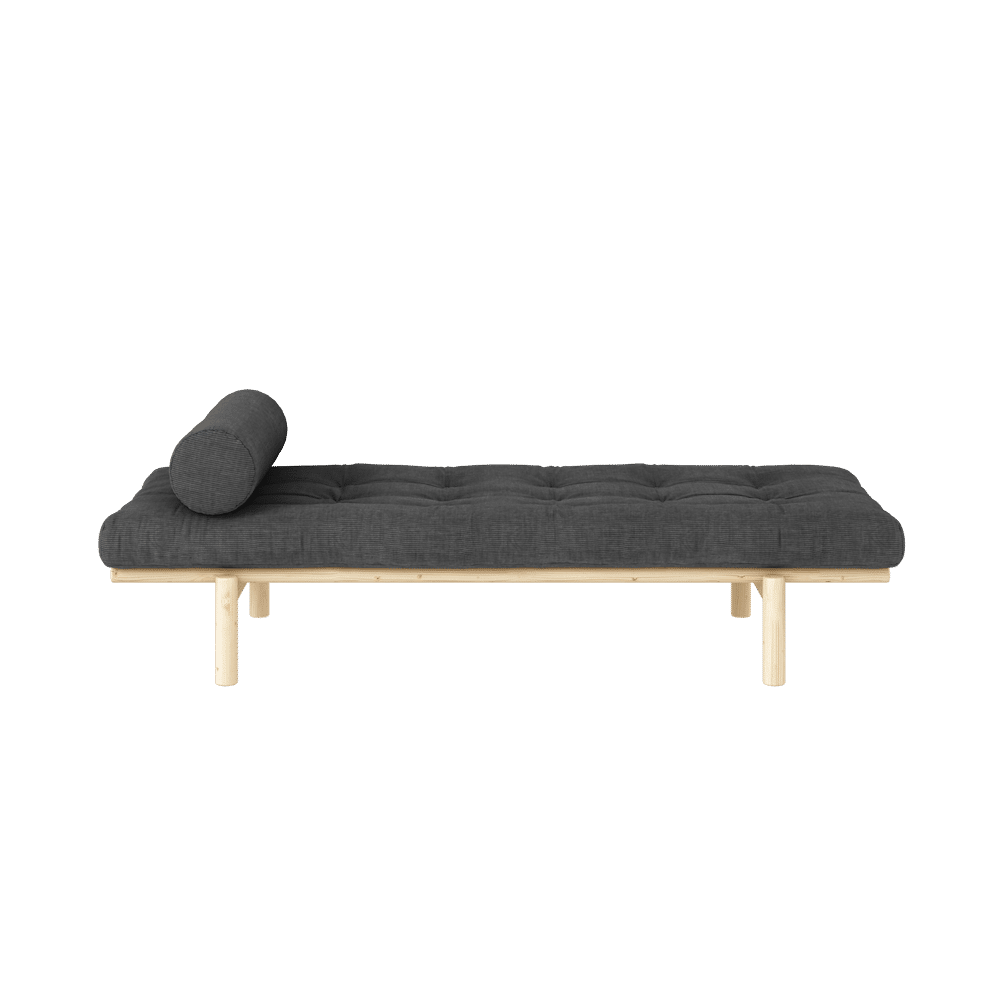 Karup Design NEXT DAYBED CLEAR LACQUERED W. 4-LAYER MIXED MATTRESS CHARCOAL