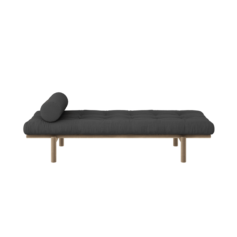 Karup Design NEXT DAYBED CAROB BROWN LACQUERED W. 4-LAYER MIXED MATTRESS CHARCOAL