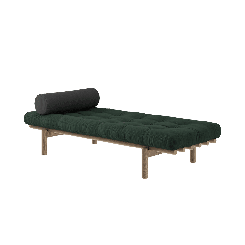 Karup Design SUIVANT DAYBED CAROBE MARRON LAQUÉ W. MATELAS MIXTE ALGUE 4 COUCHES