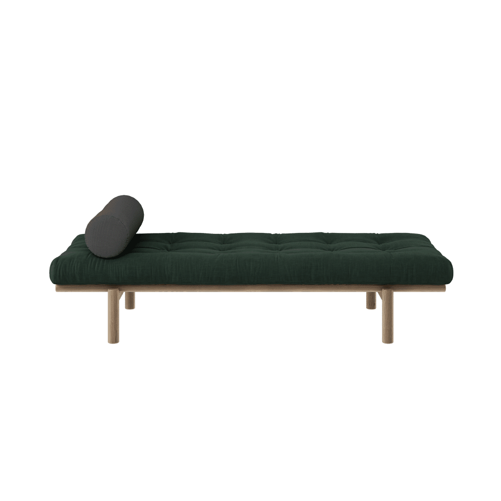 Karup Design SUIVANT DAYBED CAROBE MARRON LAQUÉ W. MATELAS MIXTE ALGUE 4 COUCHES