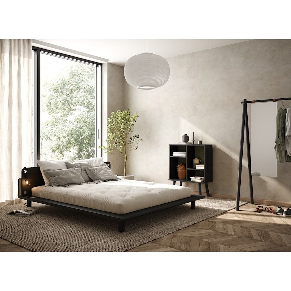 Karup Design PEEK BED BLACK LACQUERED 160 X 200 W. 2 BED LAMPS