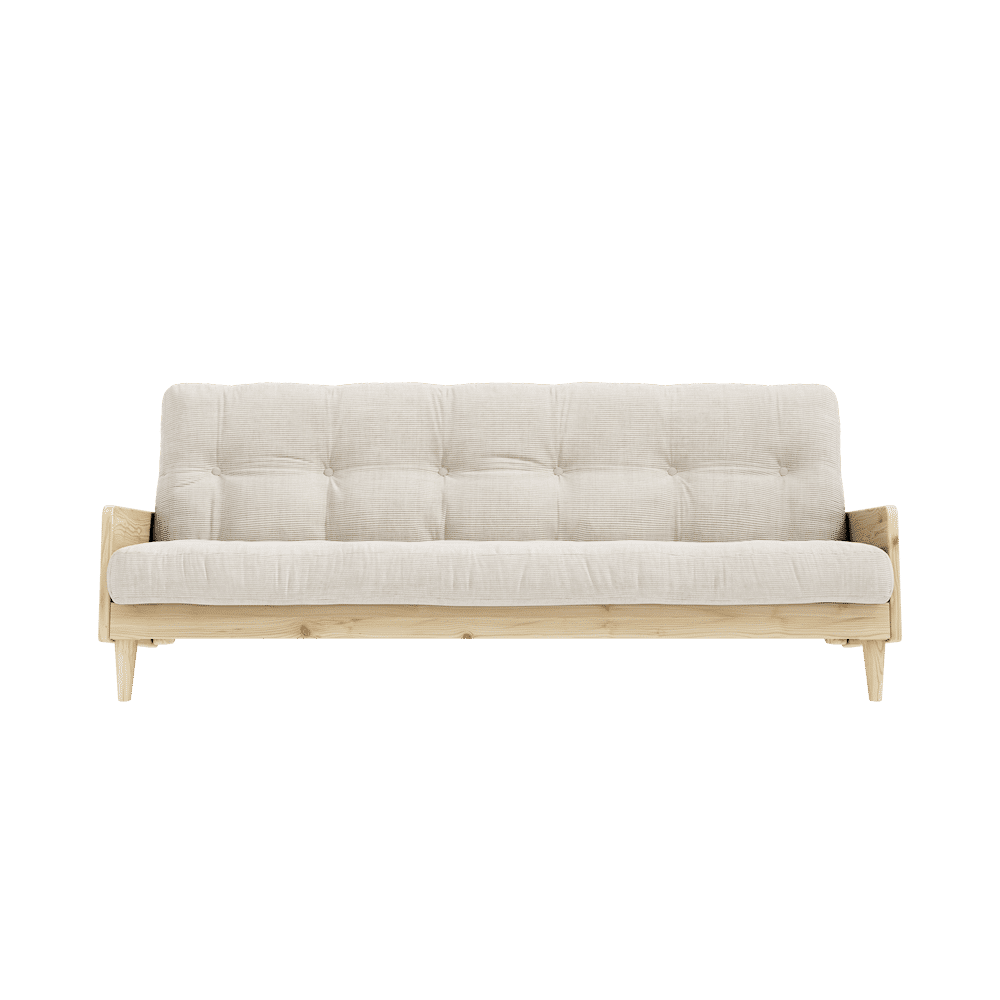 Karup Design INDIE CLAIR LAQUÉ AVEC MATELAS MIXTE 5 COUCHES IVOIRE