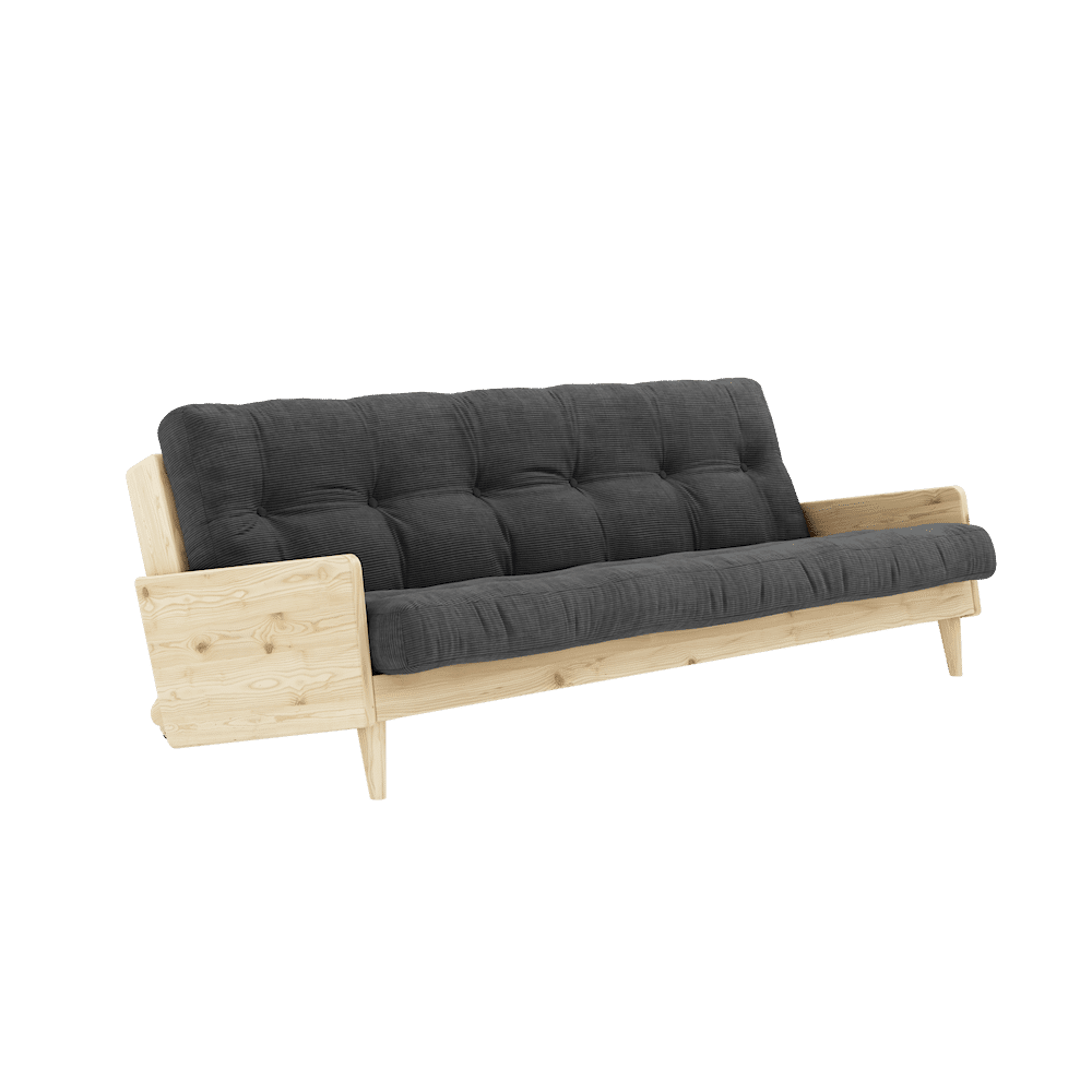 Karup Design INDIE CLAIR LAQUÉ W. MATELAS MIXTE 5 COUCHES CHARBON