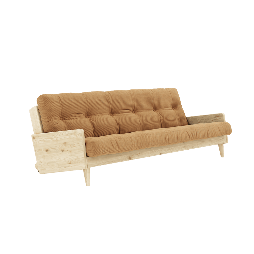 INDIE CLAIR LAQUE W. MATELAS MIXTE 5 COUCHES FUDGE BRUN