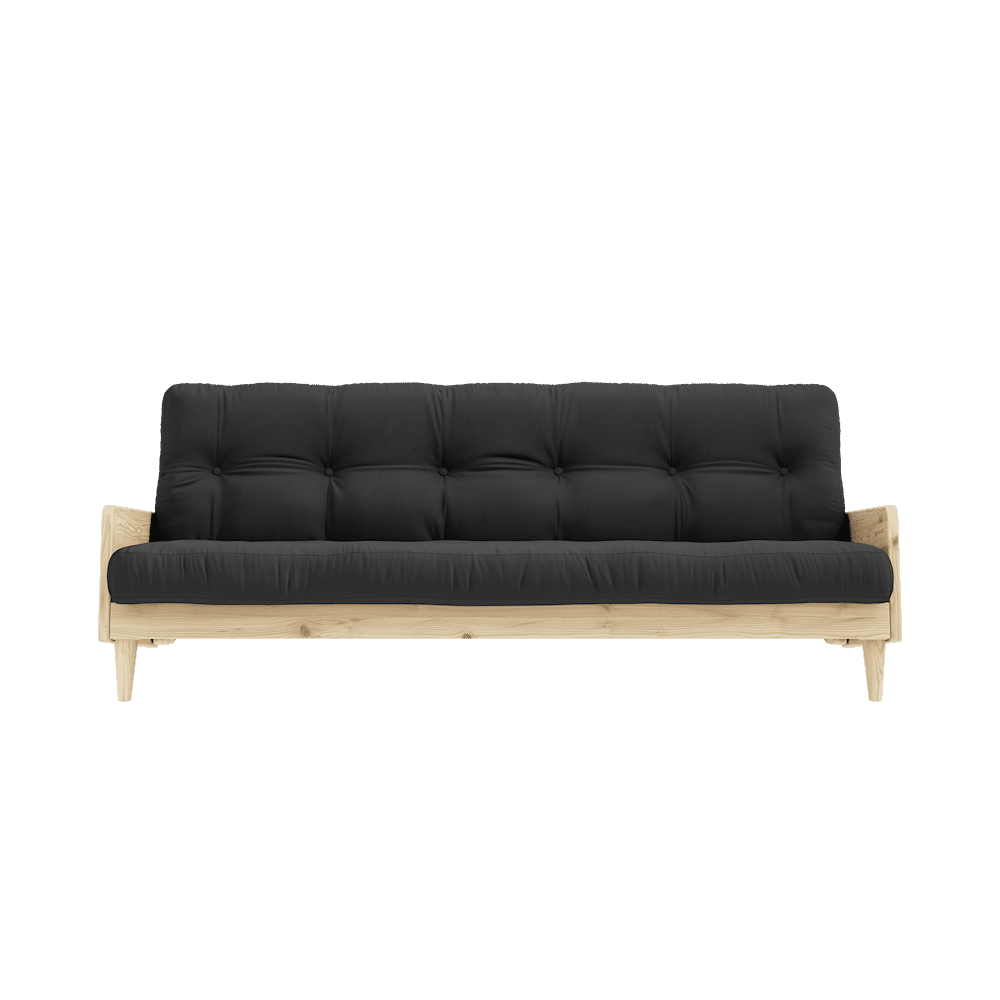 Karup Design INDIE CLAIR LAQUÉ W. MATELAS MIXTE 5 COUCHES GRIS FONCÉ